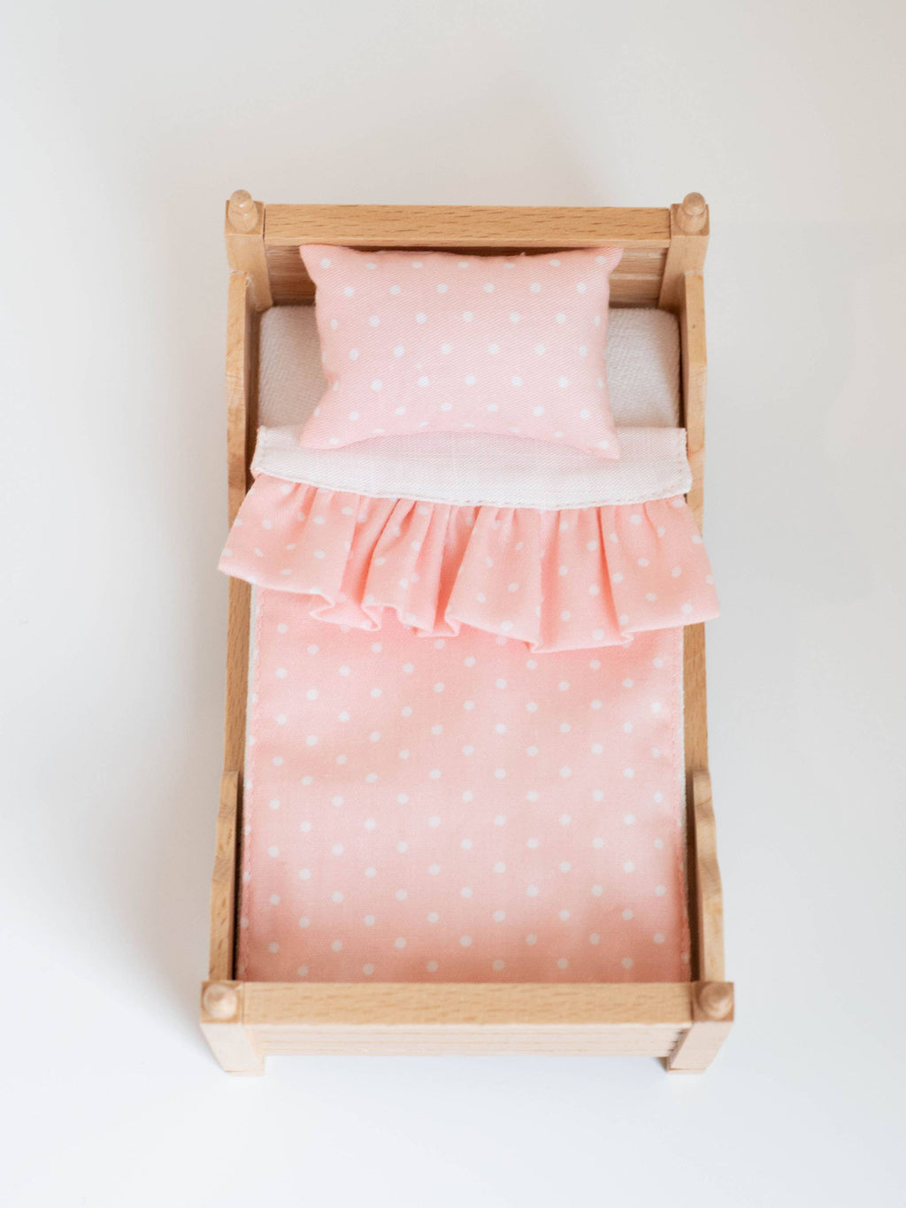 Dollhouse Single Bedding Set | Multiple Colors: Pink Polka Dot