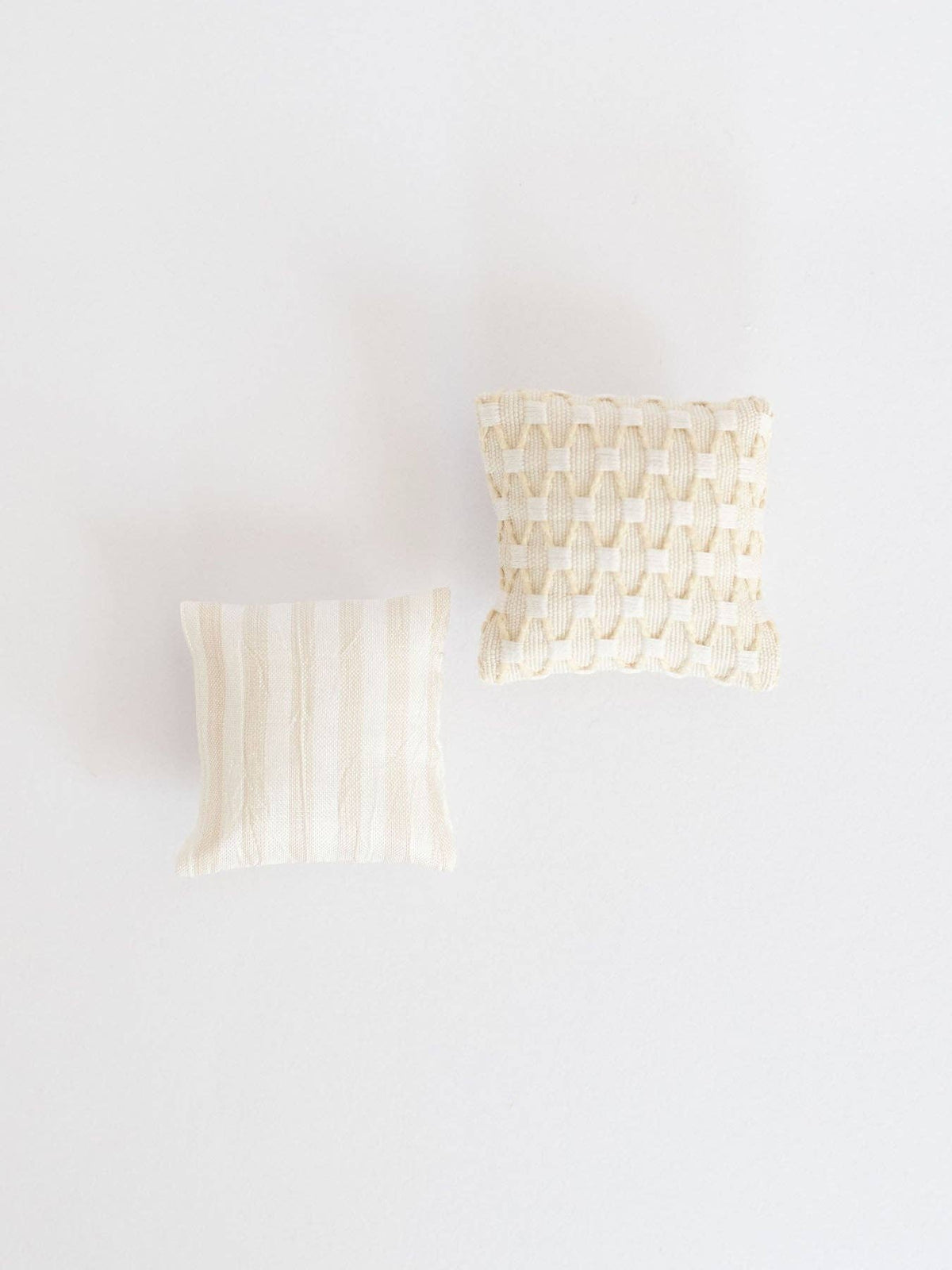 Ecru Loom Pillows | Dollhouse Miniature Accessories & Decor: Striped