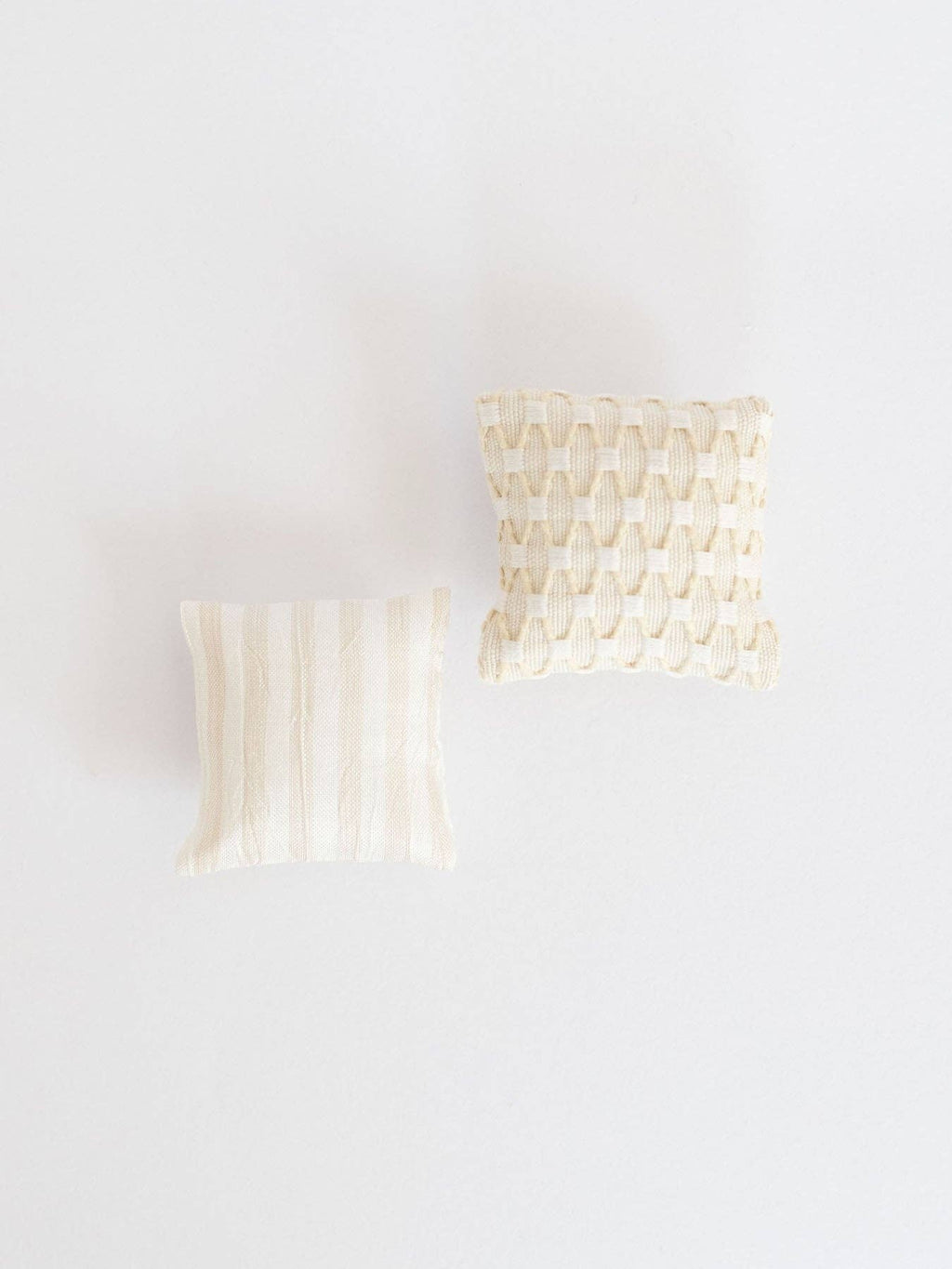 Ecru Loom Pillows | Dollhouse Miniature Accessories & Decor: Basket Weave
