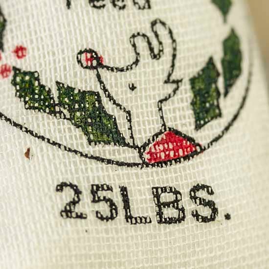 3-1/4" Miniature North Pole Reindeer Feed Sack