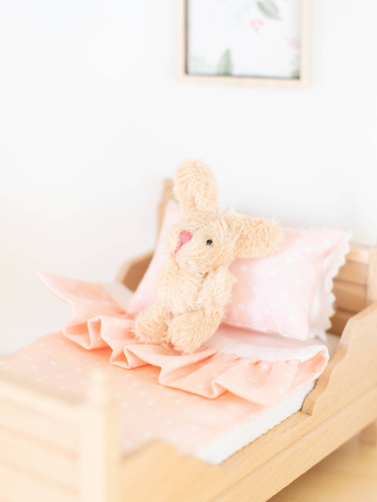 Dollhouse Plush Bunny Stuffed Animal | Multiple Colors: White
