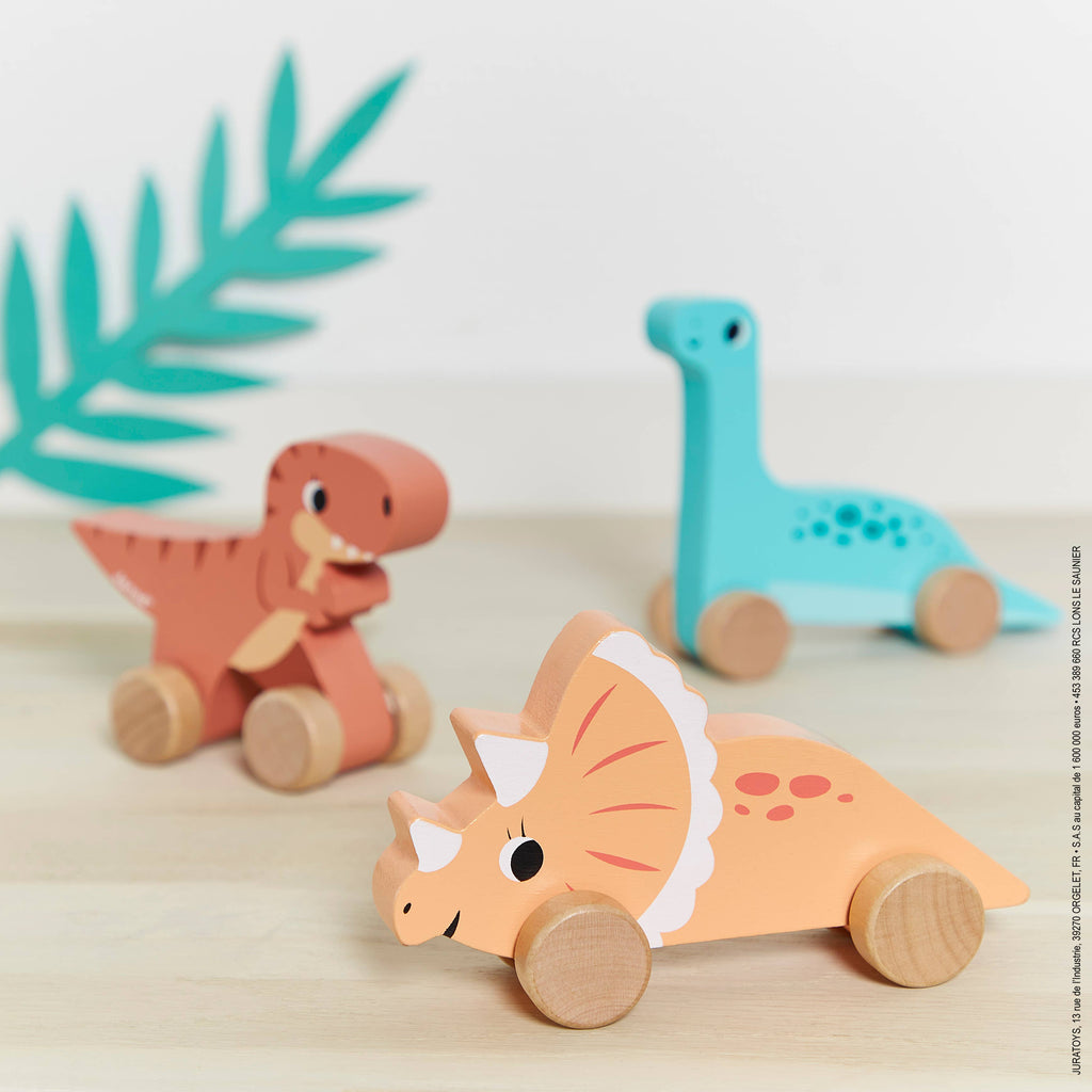 Dinos Push-Along Dinosaur Display x6