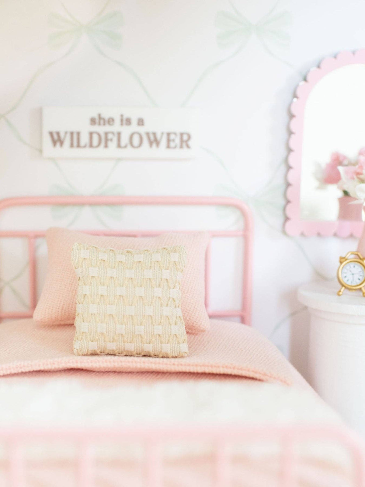 Ecru Loom Pillows | Dollhouse Miniature Accessories & Decor: Striped