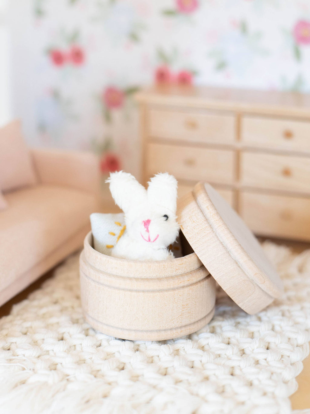 Dollhouse Plush Bunny Stuffed Animal | Multiple Colors: White